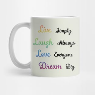 Live, Laugh, Love, Dream Mug